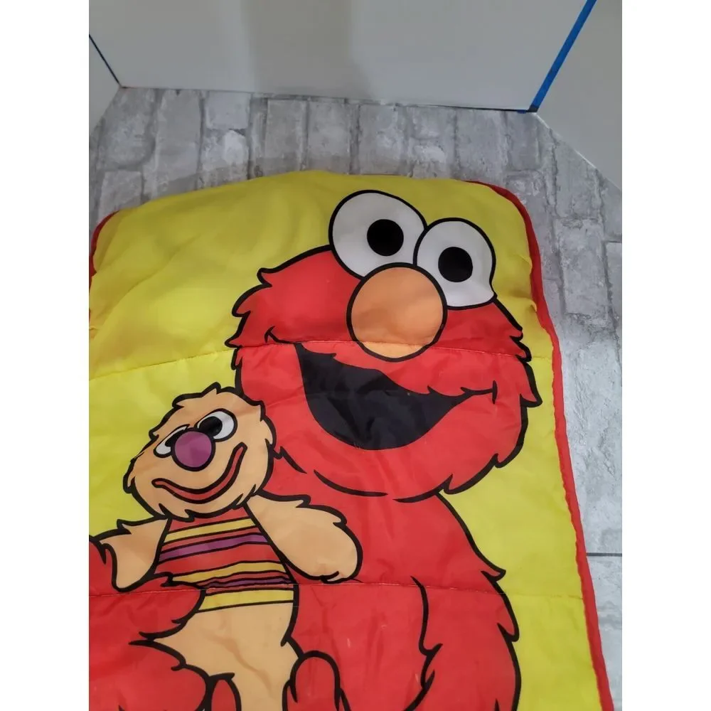 Vintage Sesame Street Toddler Kids Sleeping Bag Mat Fold N Go‎ ELMO Baby David